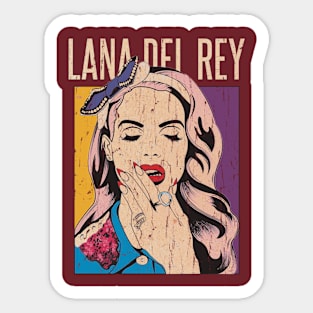 Beautiful Del Rey Vintage Look Design Sticker